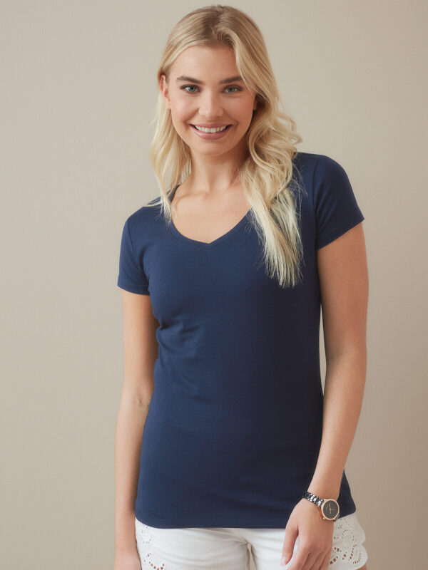 Stretch-T V-Neck women - ST9710