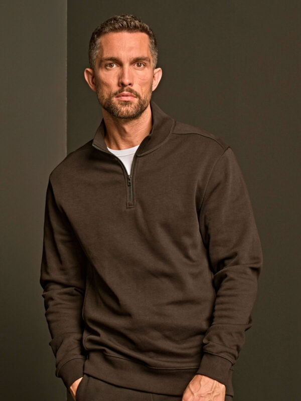 Felpe Ribbed Interlock Half Zip - TJ5506