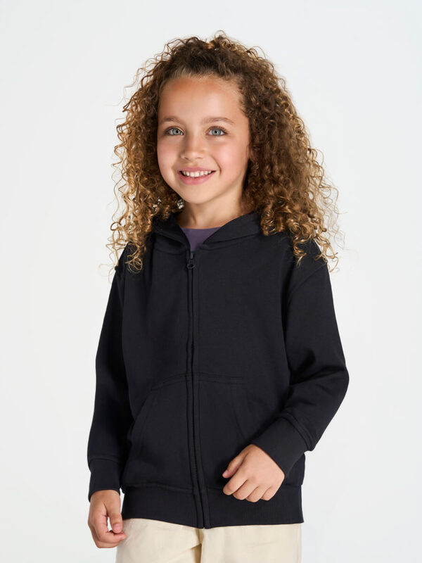BAMBINO CAPPUCCIO E ZIP LEGGERA FRENCH TERRY Manica lunga - SWRKHOOD240